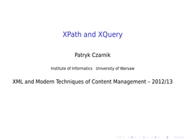 Xpath and Xquery