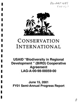 ID "Biodiversity in Development " (BIRD) Cooperative Agreement LAG-A-00-98-00059-00