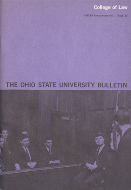 THE OHIO STATE UNIVERSITY BULLETIN College of Law