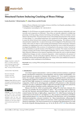 Structural Factors Inducing Cracking of Brass Fittings