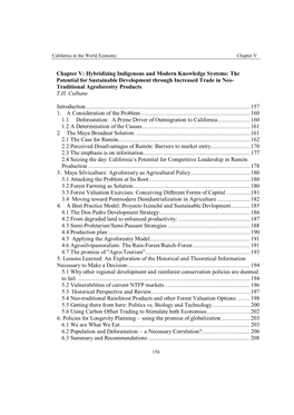 Hybridizing Indigenous and Modern Knowledge Systems: the Potential for Sustainable Development Through Increased Trade in Neo- Traditional Agroforestry Products T.H