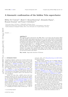 A Kinematic Confirmation of the Hidden Vela Supercluster