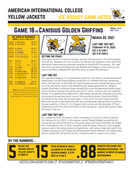 Game 18Vs Canisius Golden Griffins