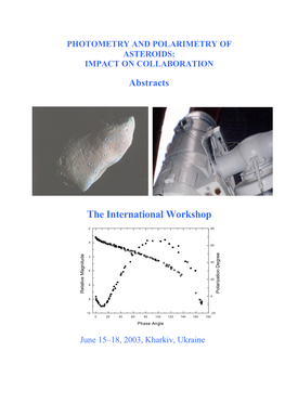 WG Photometry and Polarimetry of Asteroids