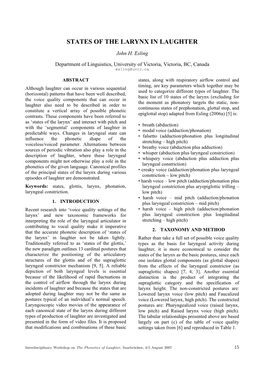 States of the Larynx in Laughter