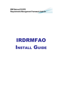 IRDRMFAO Install Guide