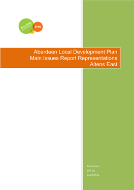 Aberdeen Local Development Plan Main Issues Report Representations Altens East