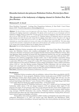 The Dynamics of the Bathymetry of Shipping Channel in Cirebon Port, West Java Province