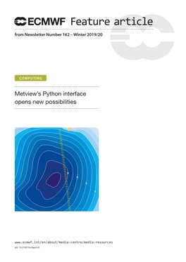 Metview's Python Interface Opens New Possibilities