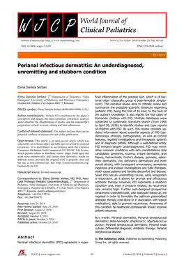 World Journal of Clinical Pediatrics