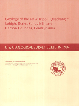 Geology of the New Tripoli Quadrangle, Lehigh, Berks, Schuylki II, and Carbon Counties, Pennsylvania