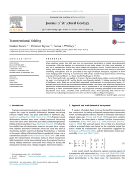 Transtensional Folding