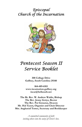 Pentecost Season Service Booklet