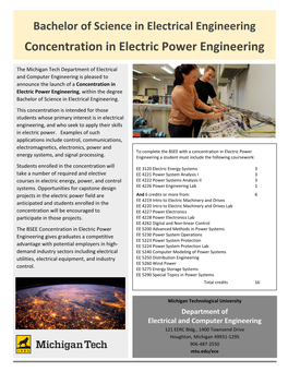 Concentration in Electric Power Engineering