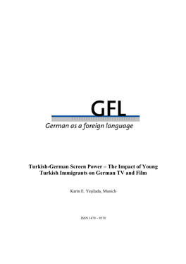 The Impact of Young Turkish Immigrants on German TV and Film