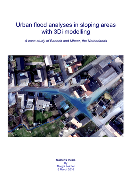 Urban Flood Analyses in Sloping Areas with 3Di Modelling