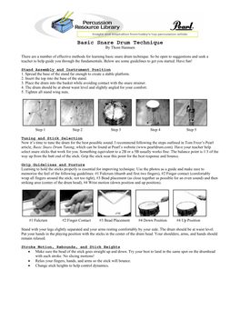 Basic Snare Drum Technique by Thom Hannum