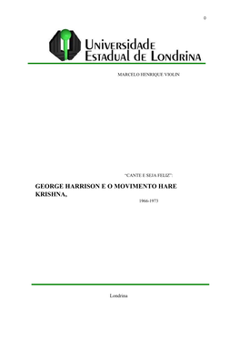 George Harrison E O Movimento Hare Krishna, 1966-1973