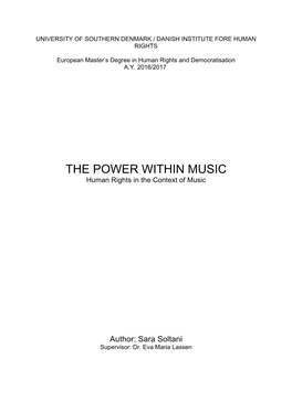 The Power Within Music: Human Rights in the Context