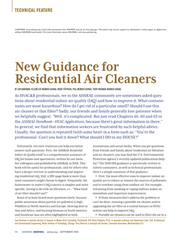 New Guidance for Residential Air Cleaners- ASHRAE Journal Sep 2019