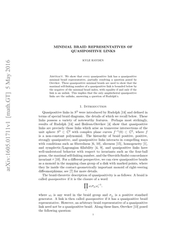 Arxiv:1605.01711V1 [Math.GT] 5 May 2016 Diﬀeomorphisms; See [7] for More Details