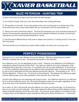 BUZZ PETERSON - HUNTING TRIP to Learn More About Your Team Have Them Take the Following Test