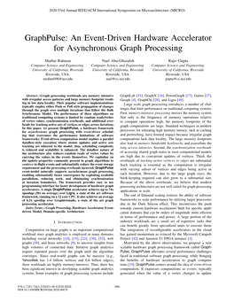 Graphpulse: an Event-Driven Hardware Accelerator for Asynchronous Graph Processing