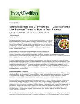 Eating Disorders and GI Symptoms — Understand the Link Between Them and How to Treat Patients