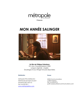 Mon Année Salinger