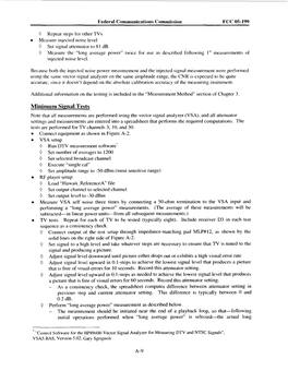 Minimum Signal Tests