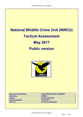 (NWCU) Tactical Assessment May 2017 Public Version