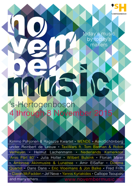 'S-Hertogenbosch 4 Through 8 November 2015