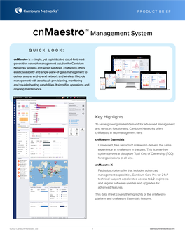 Cnmaestro™Management System