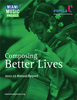 Composing Better Lives 2011-12 Annual Report