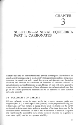 Carbonate Chemistry