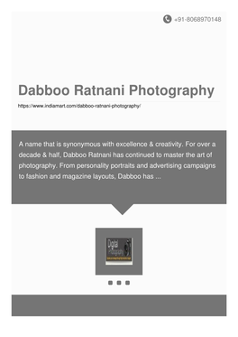 Dabboo Ratnani Photography