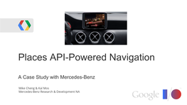 Places API-Powered Navigation