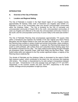 Introduction I-1 Adopted by City Council 1/25/93