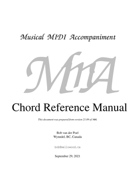 Chord Reference Manual
