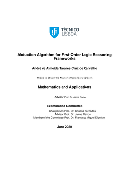 Abduction Algorithm for First-Order Logic Reasoning Frameworks