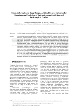 Chemoinformatics in Drug Design. Artificial Neural Networks for Simultaneous Prediction of Anti-Enterococci Activities and Toxicological Profiles