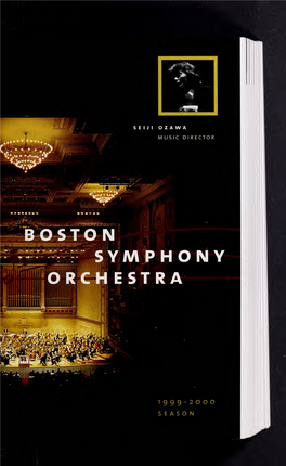 Boston Symphony Orchestra Concert Programs, Season 119, 1999