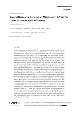 Second Harmonic Generation Microscopy: a Tool for Quantitative Analysis of Tissues