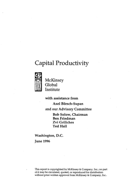 Capital Productivity
