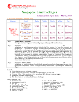 Singapore Land Packages
