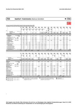 Radolfzell - Friedrichshafen Bodensee-Gürtelbahn � 731