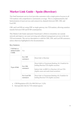 Market Link Guide - Spain (Iberclear)