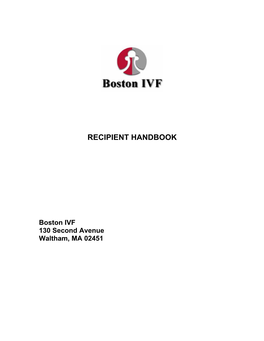 Recipient Handbook