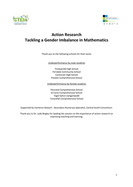 Action Research Tackling a Gender Imbalance in Mathematics