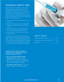 Anesthesia Labels & Tape